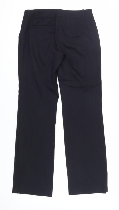 J.Crew Women's Black Wool Pinstripe Trousers, Size 4