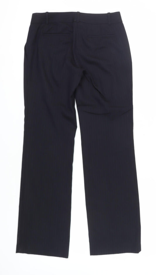 J.Crew Women's Black Wool Pinstripe Trousers, Size 4