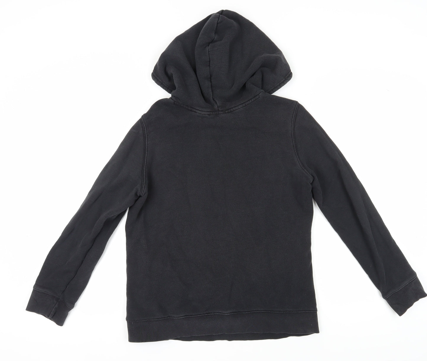 Adidas Unisex Black Pullover Hoodie, Size 12, Sporty Logo