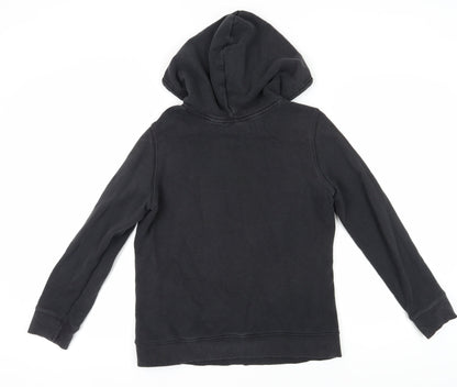 Adidas Unisex Black Pullover Hoodie, Size 12, Sporty Logo