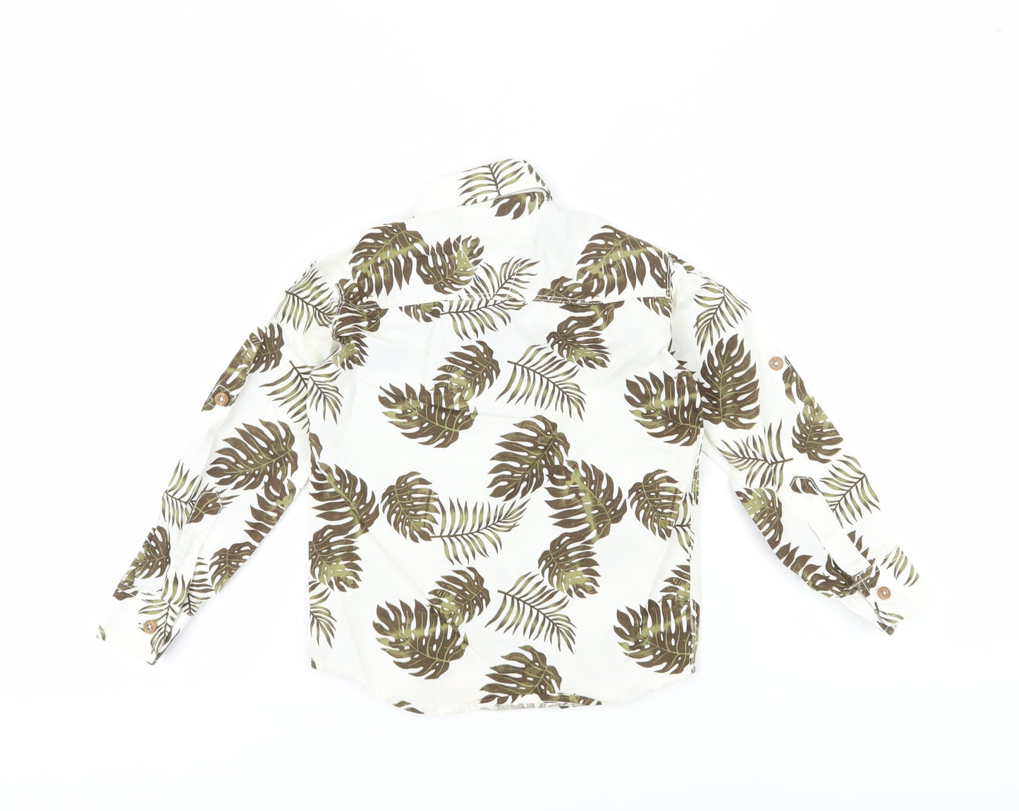 Tommy Hilfiger Boys White Floral Button-Up Shirt, 14 Years