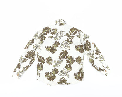 Tommy Hilfiger Boys White Floral Button-Up Shirt, 14 Years
