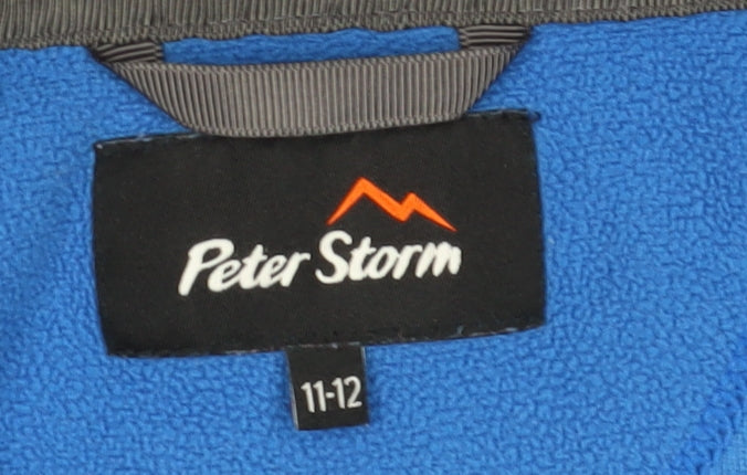 Peter Storm Boys Blue Fleece 1/2 Zip Sweatshirt 11-12 Years