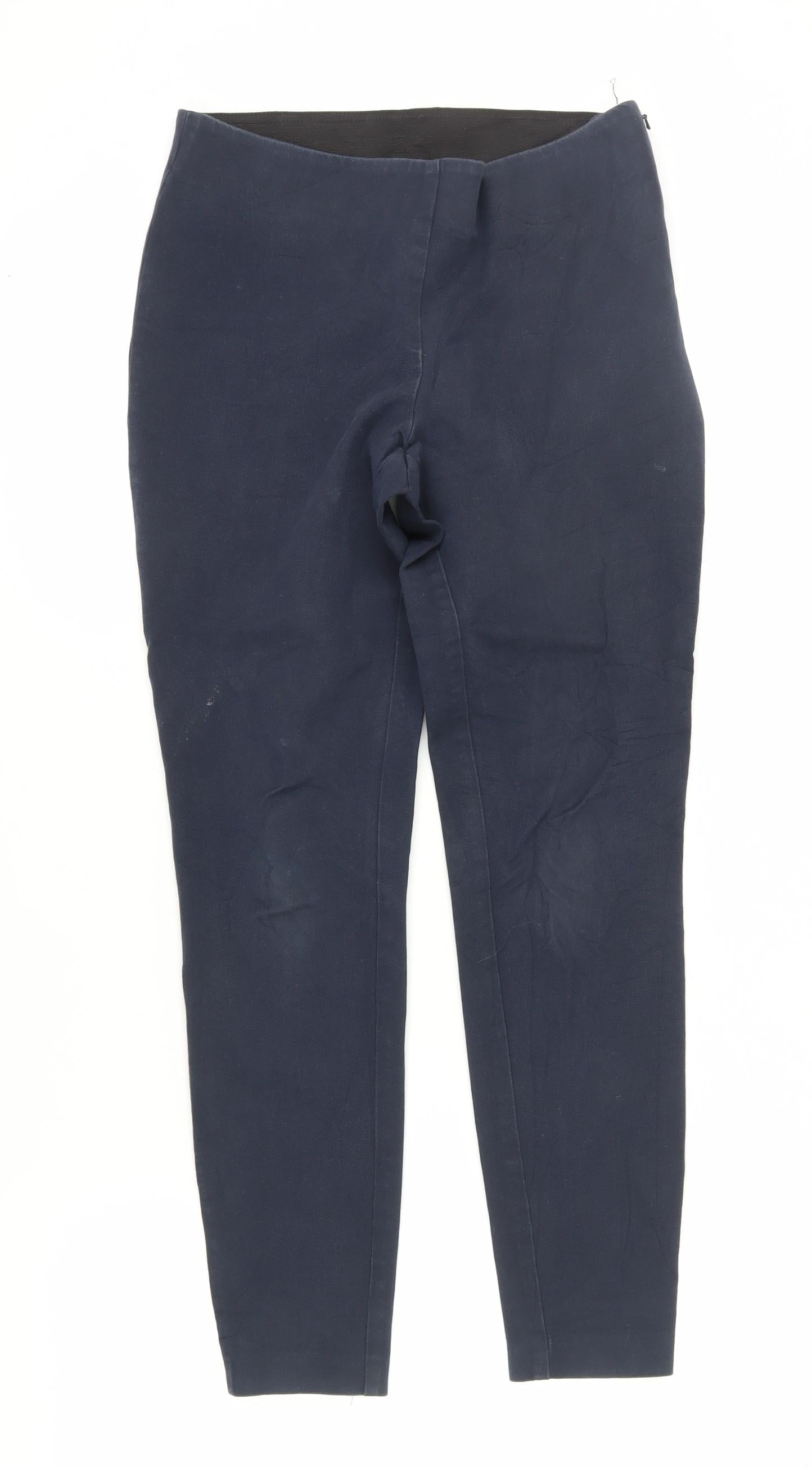 Womens UK Size 10 Laura Ashley Regular Fit Skinny Blue Trousers