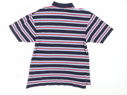 SITKA Men's Multicoloured Striped Polo Shirt S
