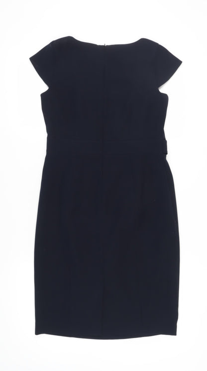 Linea Women's Black Sheath Dress, Size 12, Classic Style