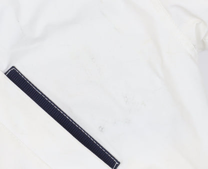 C&A Ivory Retro Sports Waterproof Jacket, Unisex, Size 18