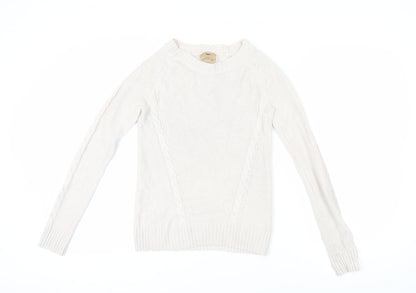 Aphorism Women's White Pullover Jumper Size S