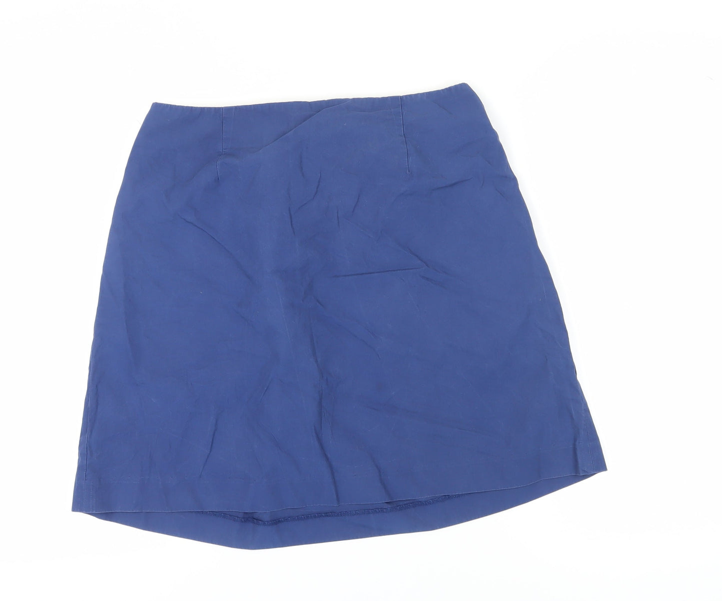 J.Crew Women's Blue Cotton Skirt Size 8 with Pockets