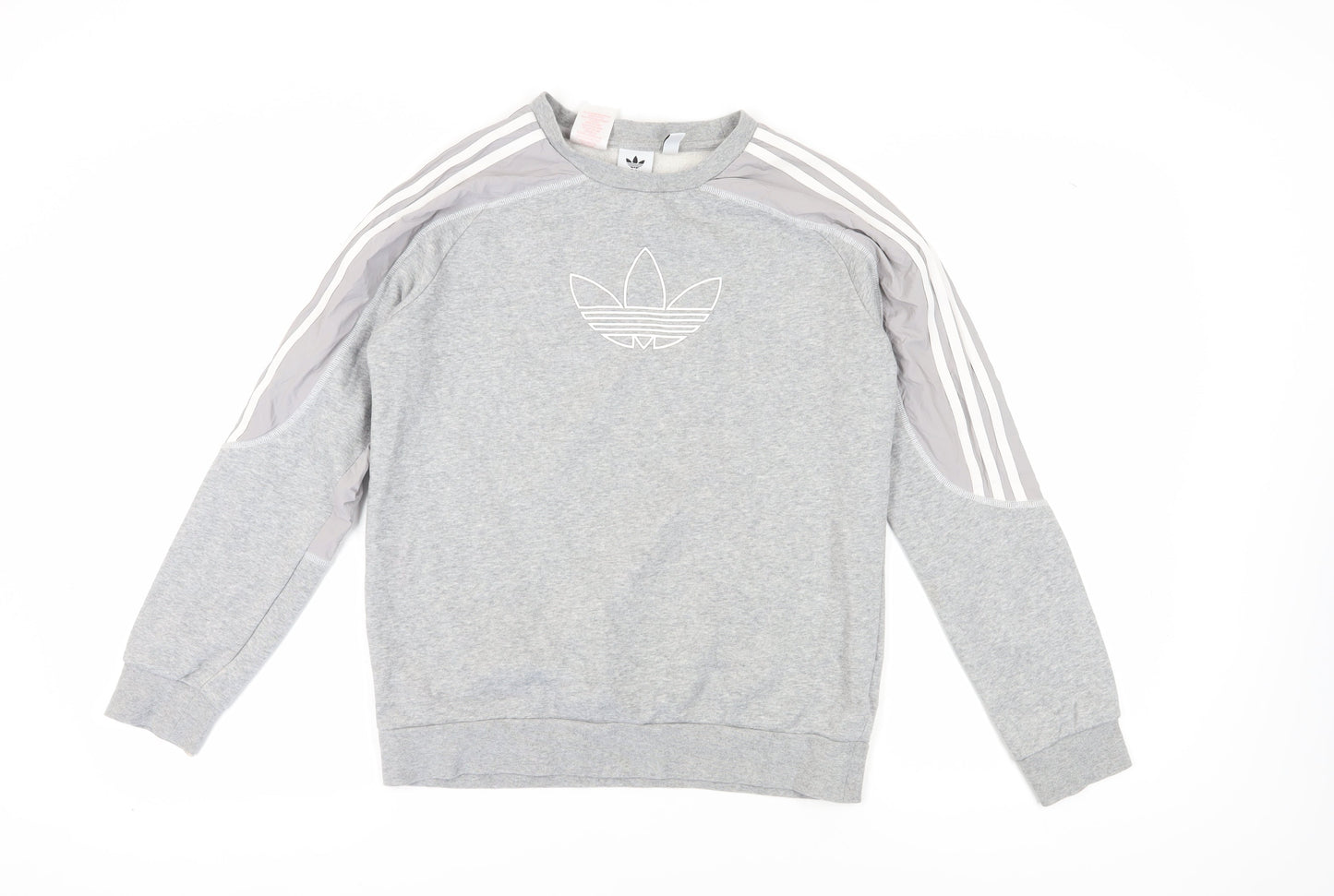 Adidas Boys Grey Pullover Sweatshirt, Logo, Age 13-14