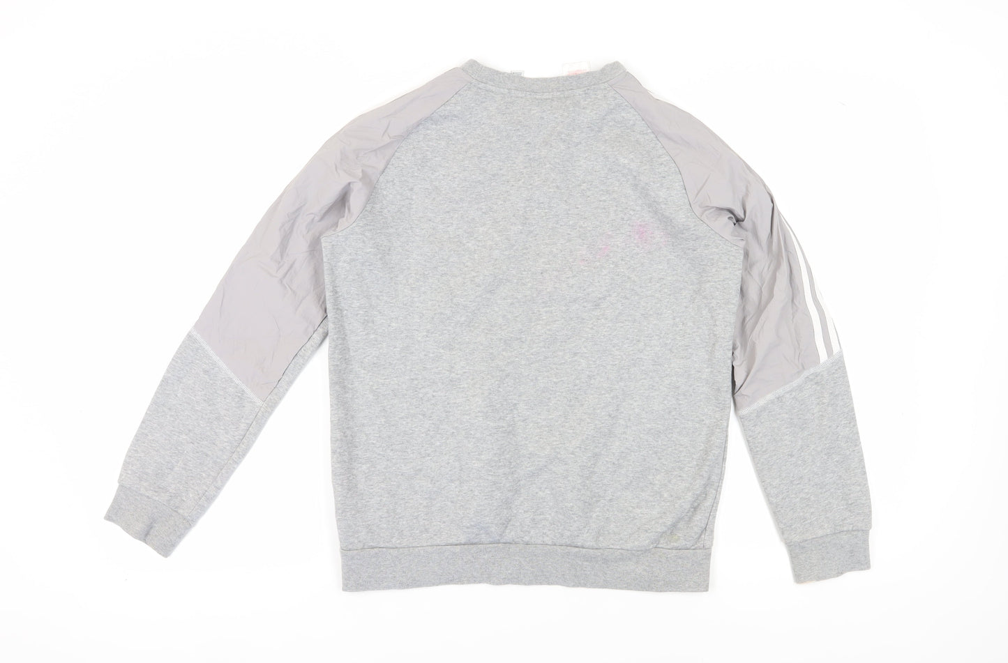 Adidas Boys Grey Pullover Sweatshirt, Logo, Age 13-14