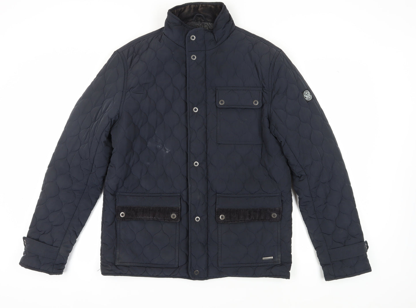 Mens UK Size L Firetrap Black Quilted Coat