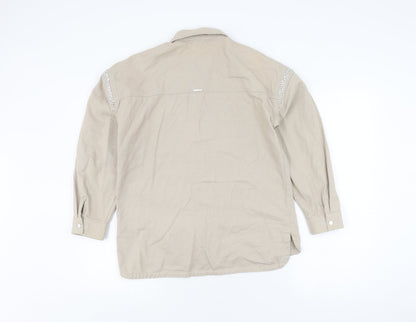 Teens UK Size 14 Plus River Island Beige Basic Button-Up