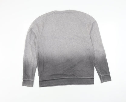 Zara Men's Grey Pullover Sweatshirt - M, Crew Neck
