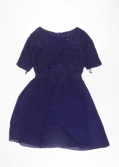 Coast Women's Blue A-Line Dress, Size 8, Party/Cocktail