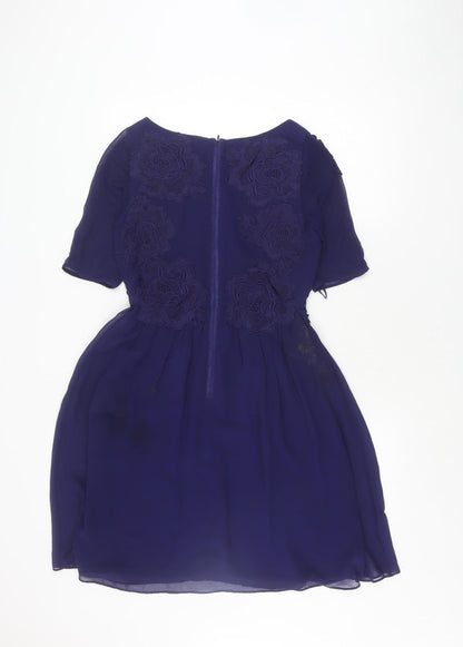 Coast Women's Blue A-Line Dress, Size 8, Party/Cocktail