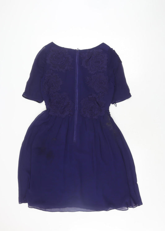 Coast Women's Blue A-Line Dress, Size 8, Party/Cocktail