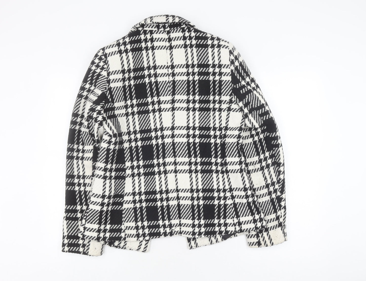 New Look Women's Black Check Blazer Size 10 Lined