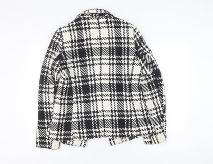 New Look Women's Black Check Blazer Size 10 Lined