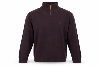 Mens UK Size L FatFace Purple Full Zip Jumper