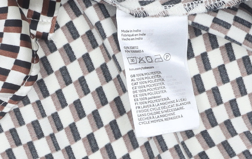 Womens UK Size M H&M Multicoloured Basic Button-Up