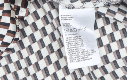 Womens UK Size M H&M Multicoloured Basic Button-Up