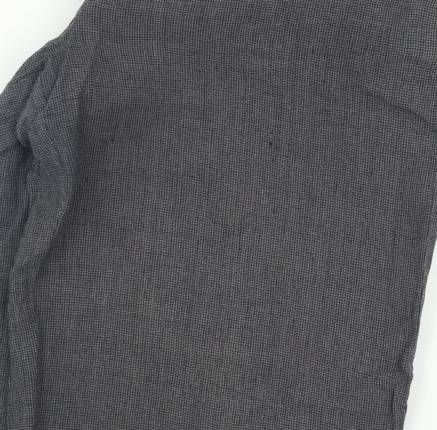 Poetry Men's Grey Check Linen Trousers Size 16