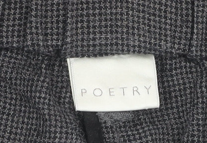 Poetry Men's Grey Check Linen Trousers Size 16