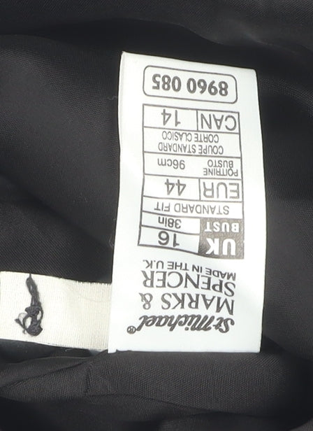 Marks and Spencer Women's Black Suit Jacket Size 16