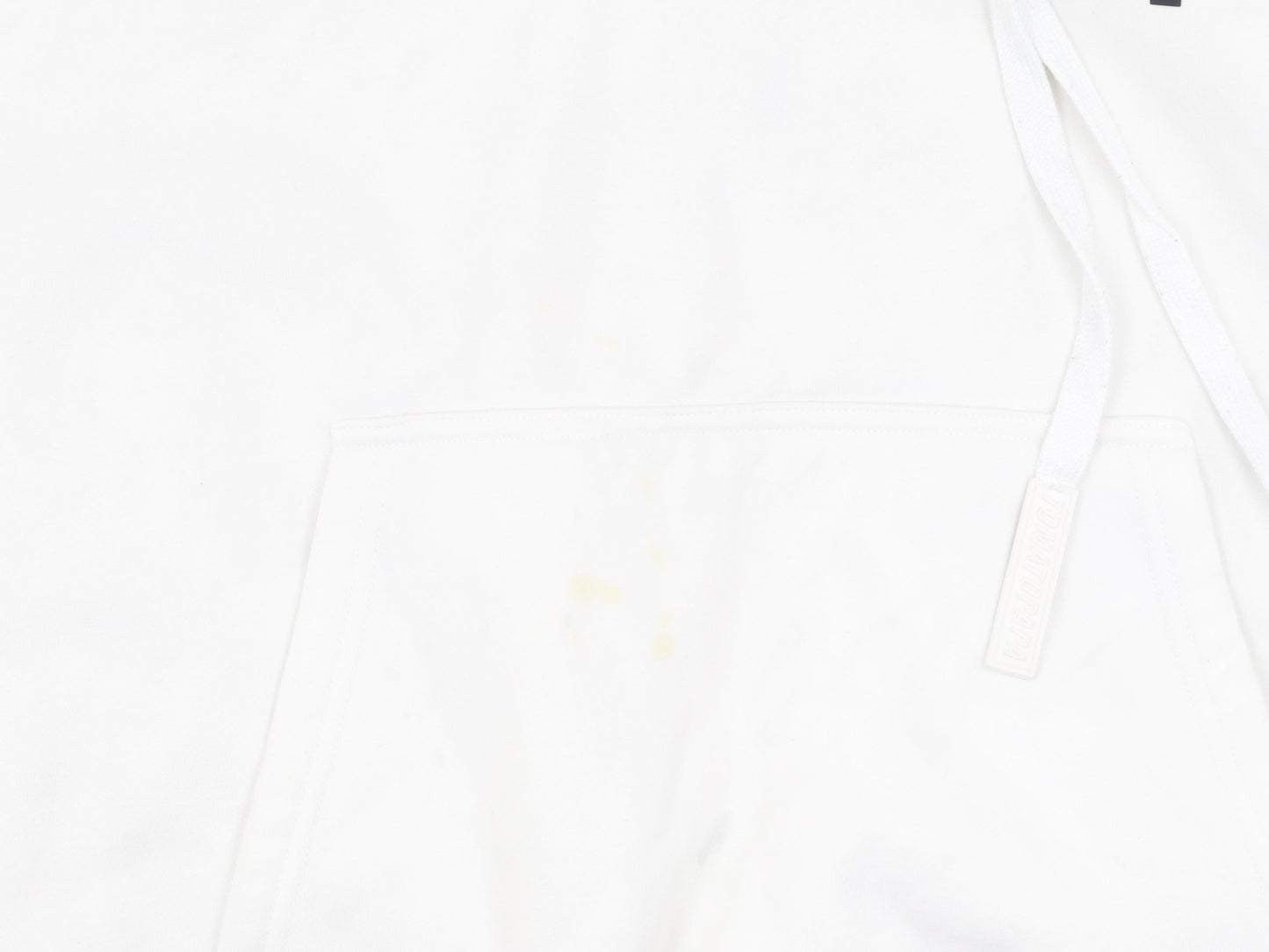 Tomato Papa Men's White Hoodie L Pullover Anime Graphic