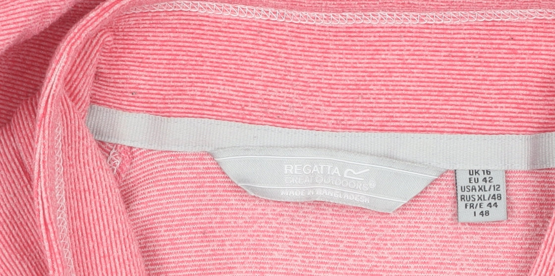Regatta Women's Pink Full Zip Sweatshirt Size 16