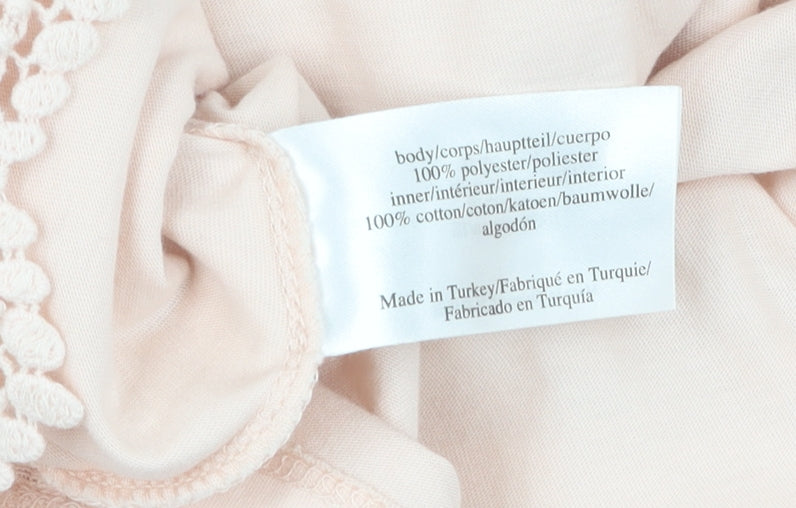 Laura Ashley Women's Beige Lace Tunic Blouse Size 14