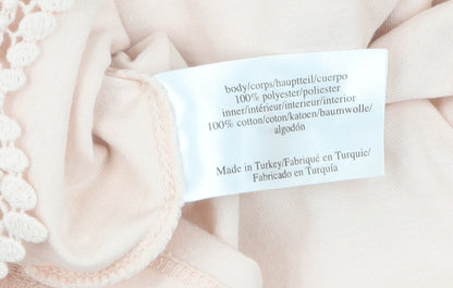 Laura Ashley Women's Beige Lace Tunic Blouse Size 14