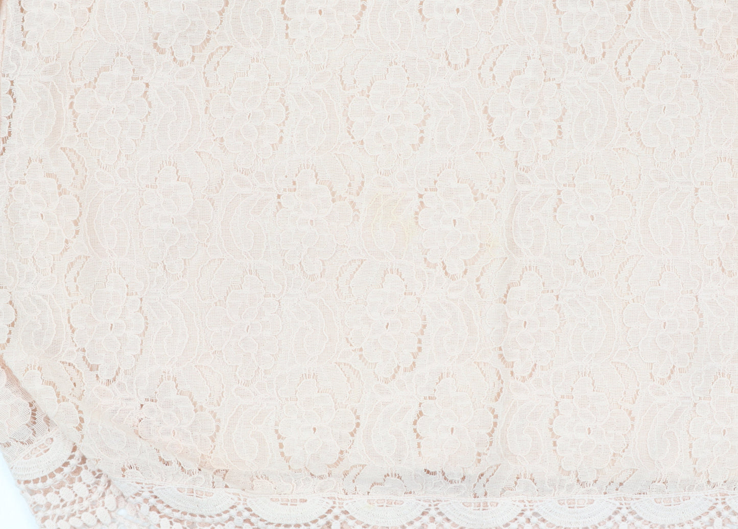 Laura Ashley Women's Beige Lace Tunic Blouse Size 14