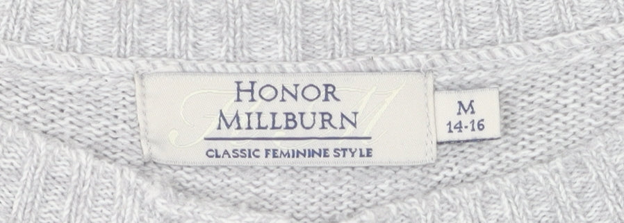 Honor Millburn Women's Grey Knit Cardigan M