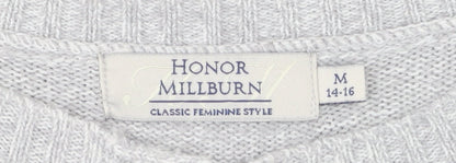 Honor Millburn Women's Grey Knit Cardigan M