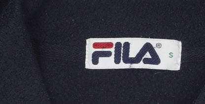 FILA Black V-Neck Pullover Sweatshirt Unisex Size S