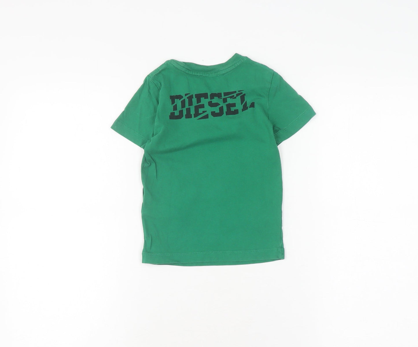 Diesel Boys Green Graphic Print T-Shirt, 4 Years, Cotton, Casual