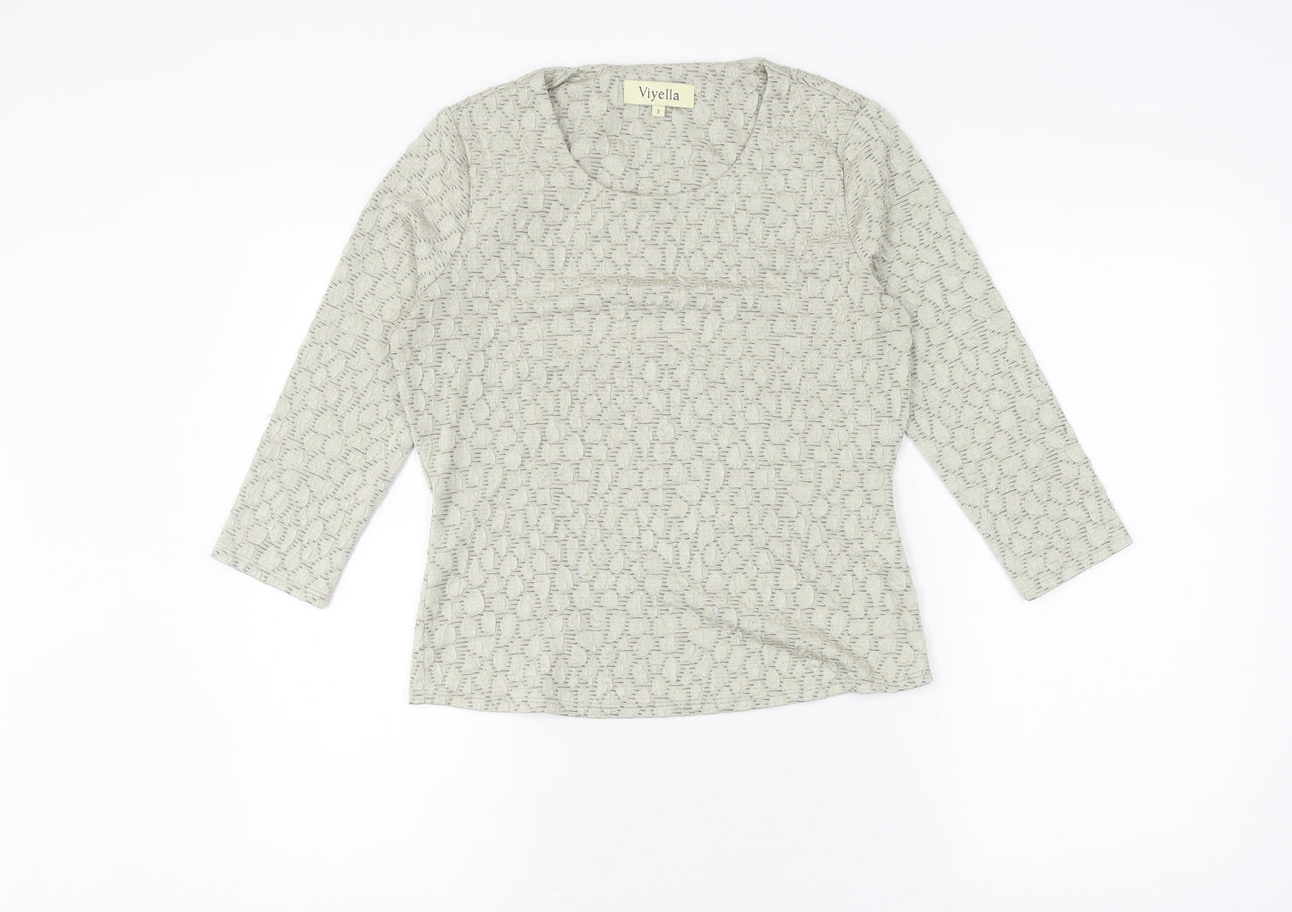 Womens UK Size S Viyella Grey Basic Blouse