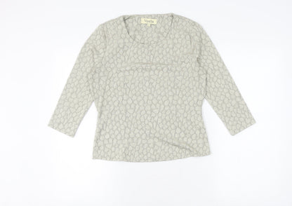 Womens UK Size S Viyella Grey Basic Blouse