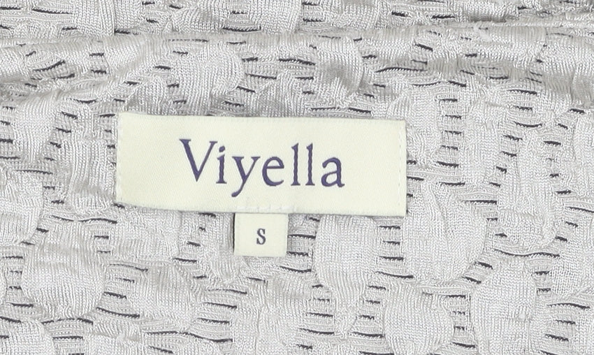 Womens UK Size S Viyella Grey Basic Blouse