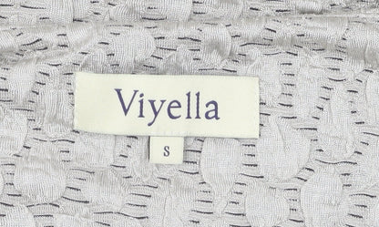 Womens UK Size S Viyella Grey Basic Blouse