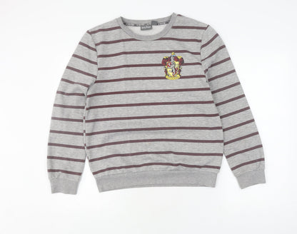 Unisex Adults UK Size 12 Harry Potter Grey Pullover Sweatshirt