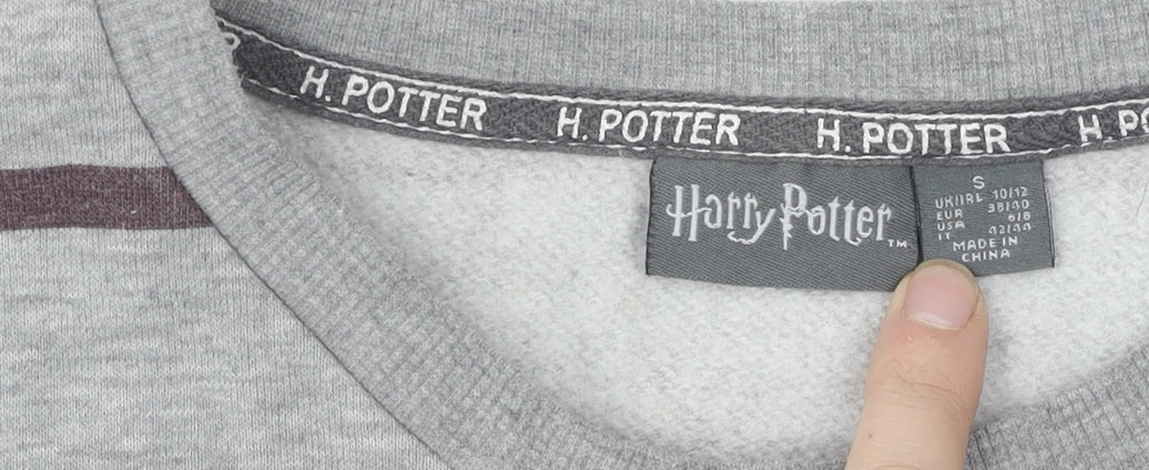 Unisex Adults UK Size 12 Harry Potter Grey Pullover Sweatshirt