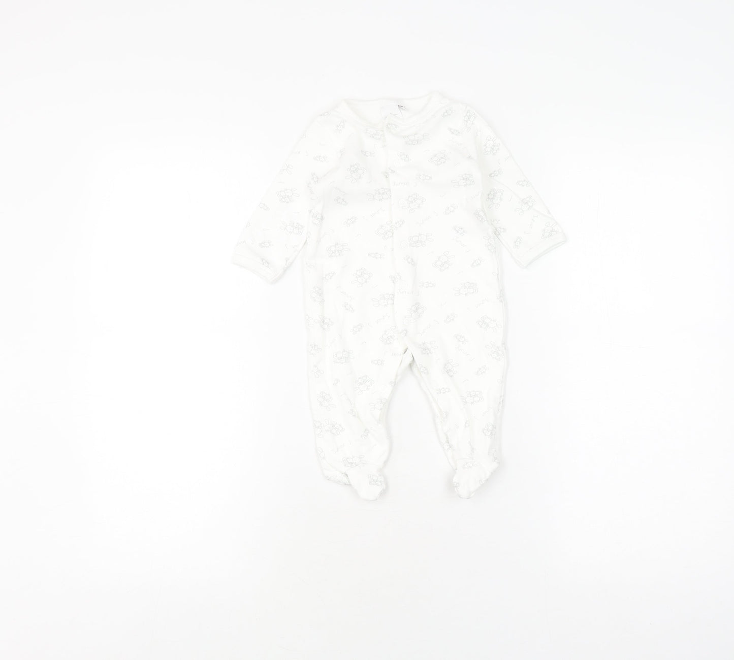 Jasper Conran White Unisex Baby Babygrow 3-6 Months