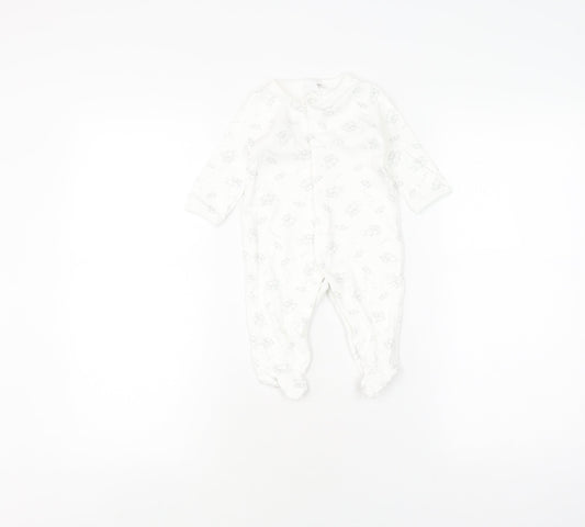 Jasper Conran White Unisex Baby Babygrow 3-6 Months