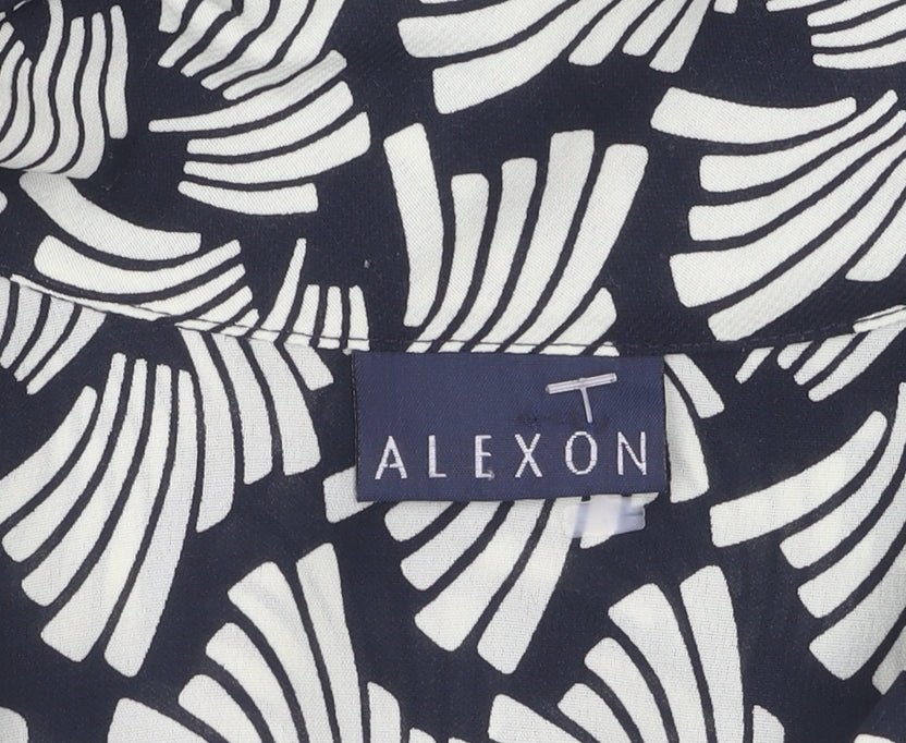 Alexon Women's Blue Geometric Blouse Size 18
