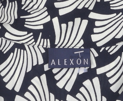 Alexon Women's Blue Geometric Blouse Size 18