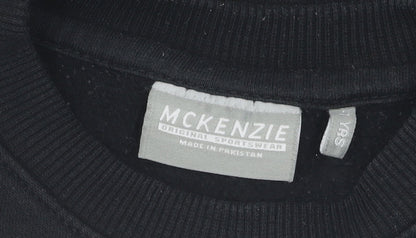 McKenzie Girls Black Pullover Sweatshirt 6-7 Years Casual Logo
