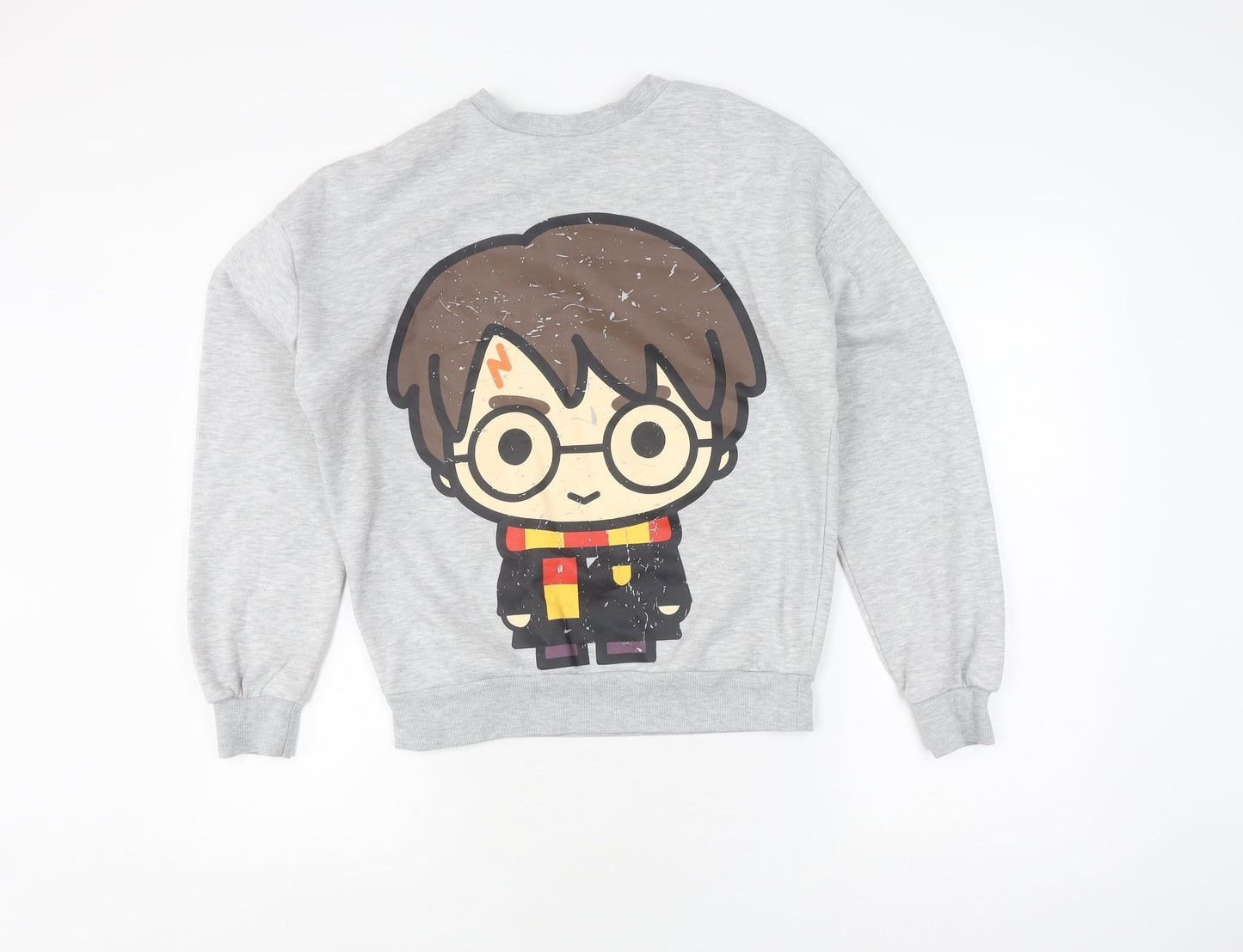 Womens UK Size 2XS Harry Potter Grey Pullover Sweatshirt